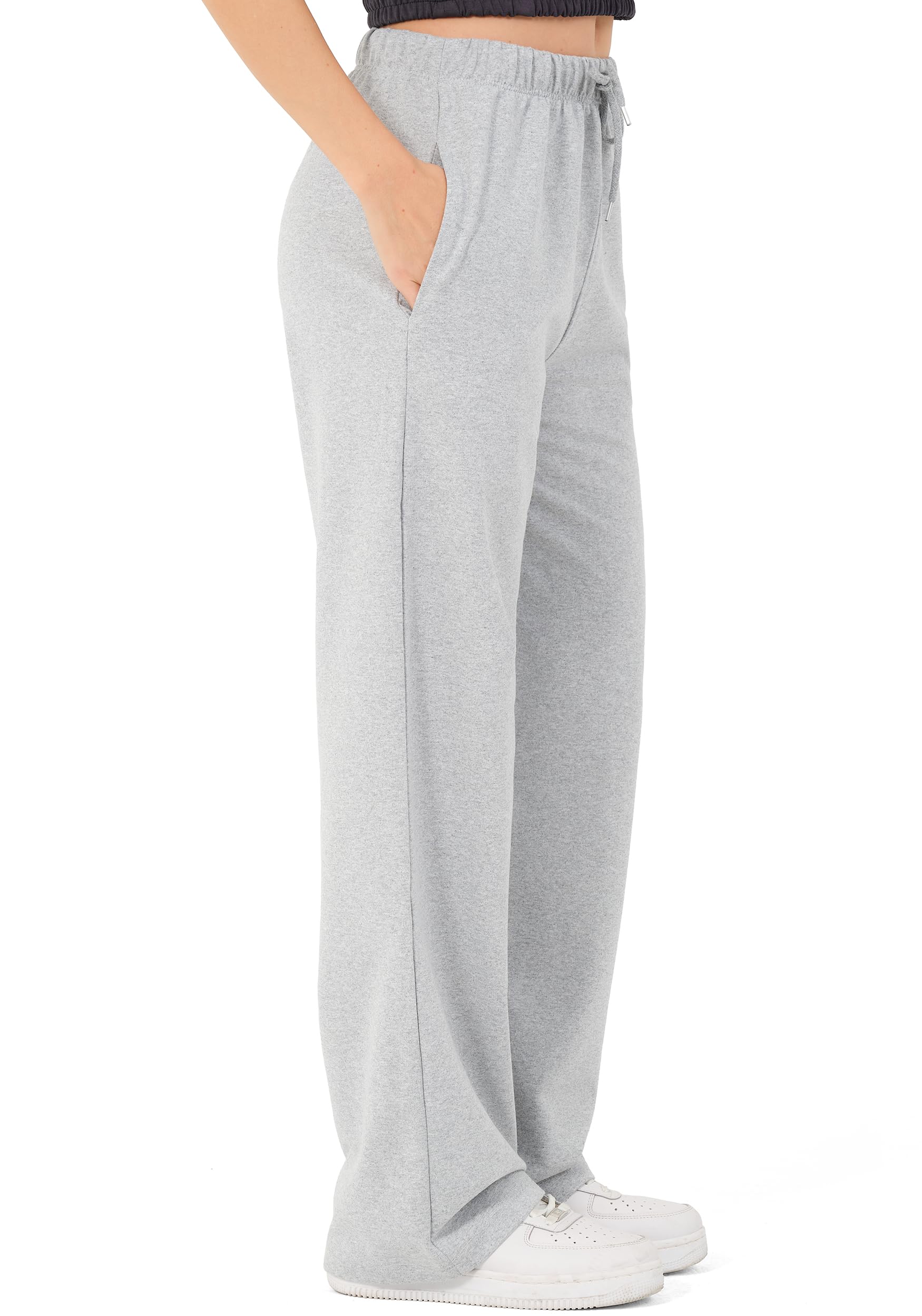 ROSS CAMP Jogginghose Damen - Baumwolle Sporthose Lang, Traininghose Laufhosen Bequeme Jogger, Sweatpants Weites Bein mit elastischem Bund Yogahose