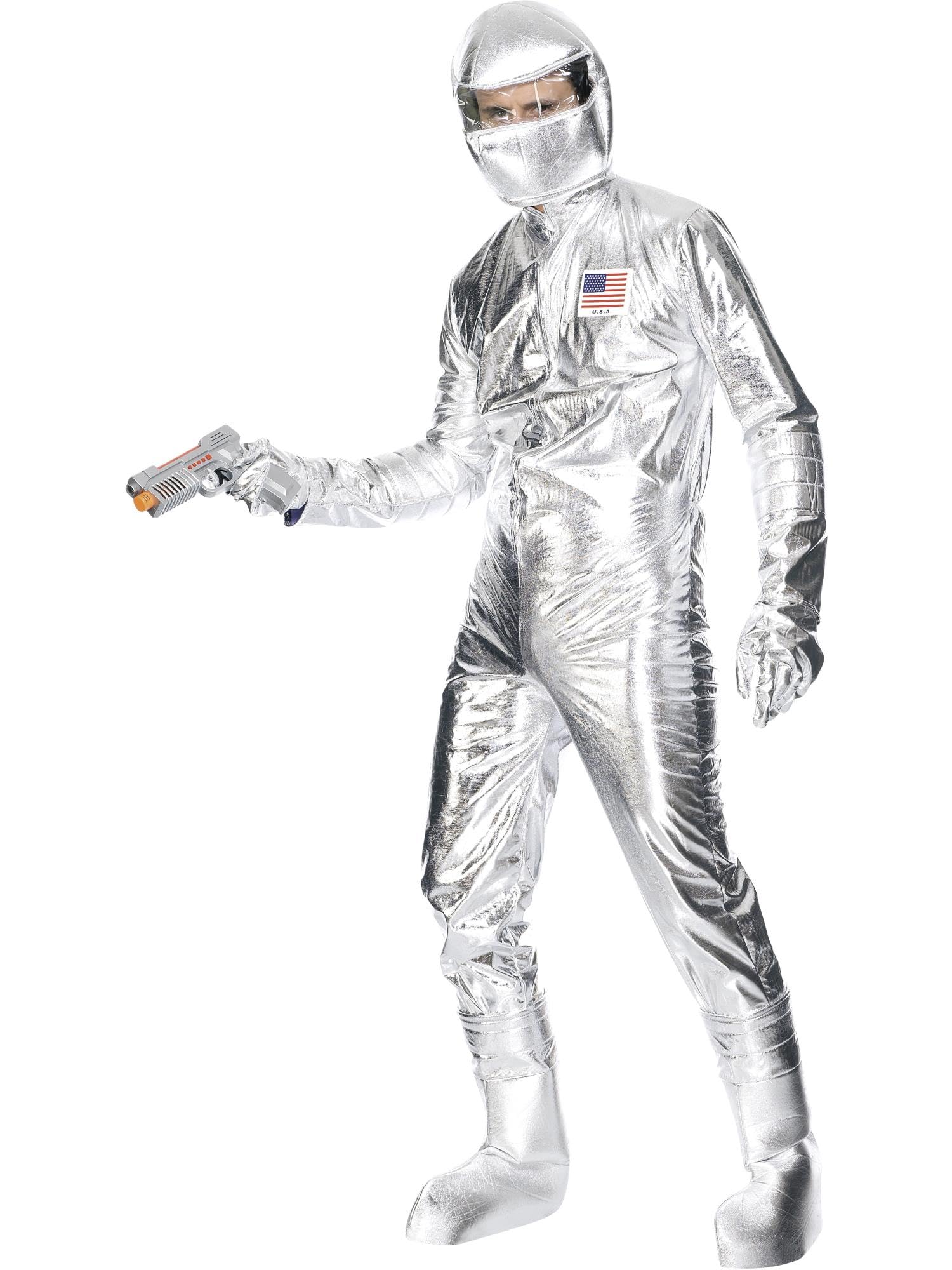 Smiffys Men's Silver Spaceman Costume