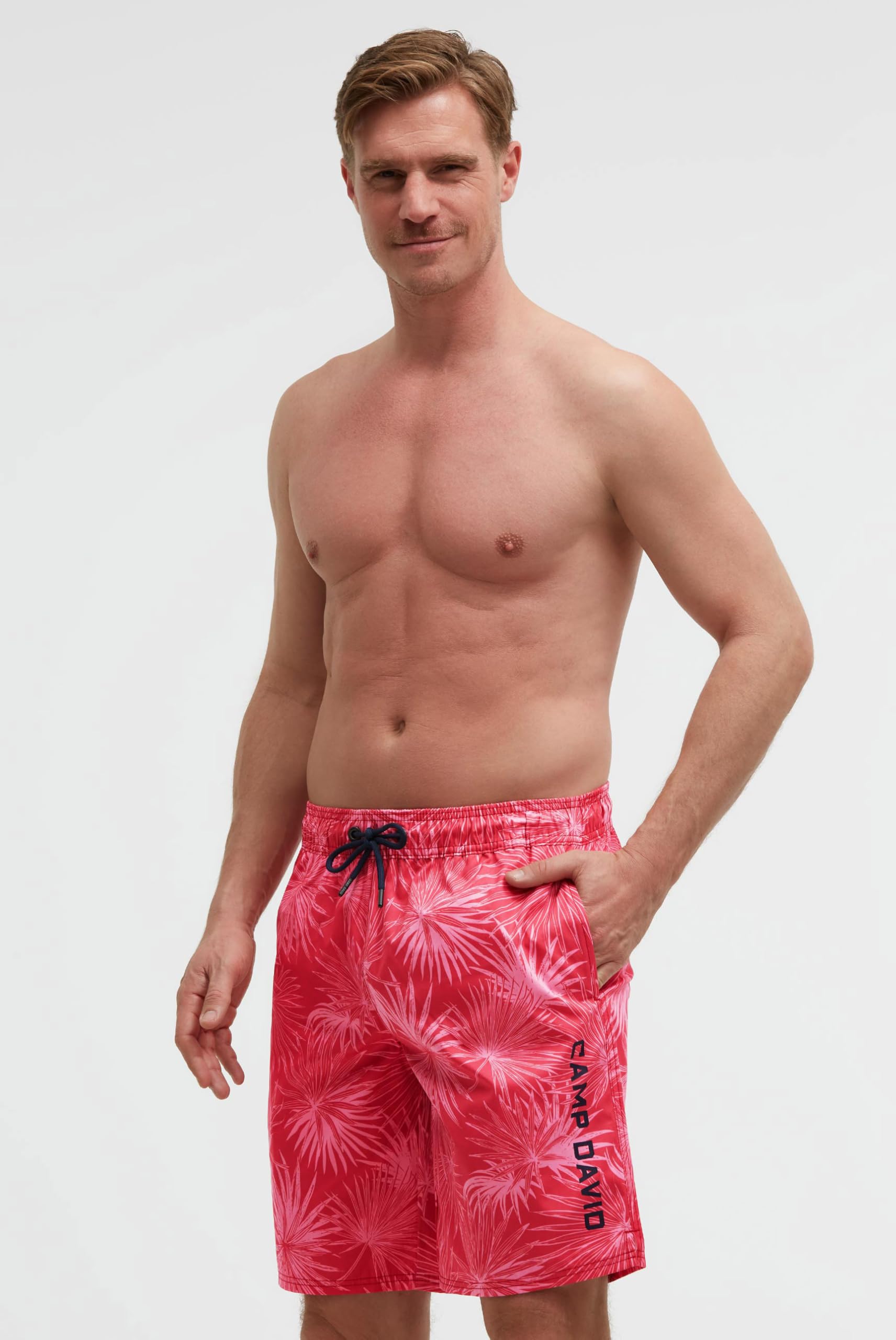 Camp David Herren Lange Beachshorts mit All Over Print