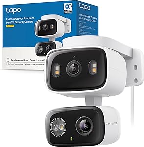 Tapo C246D Outdoor Dual Lens WiFi Camera (3MP+3MP), Pan/Tilt, Color Night Vision, People/Pets/Pets/Vehicles/Children, Smart Tracking, IP65, 2 Views in 1 Screen