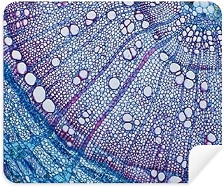 Science Blue Cell Pattern Cleaning Cloth Screen Cleaner 2pcs Suede Fabric