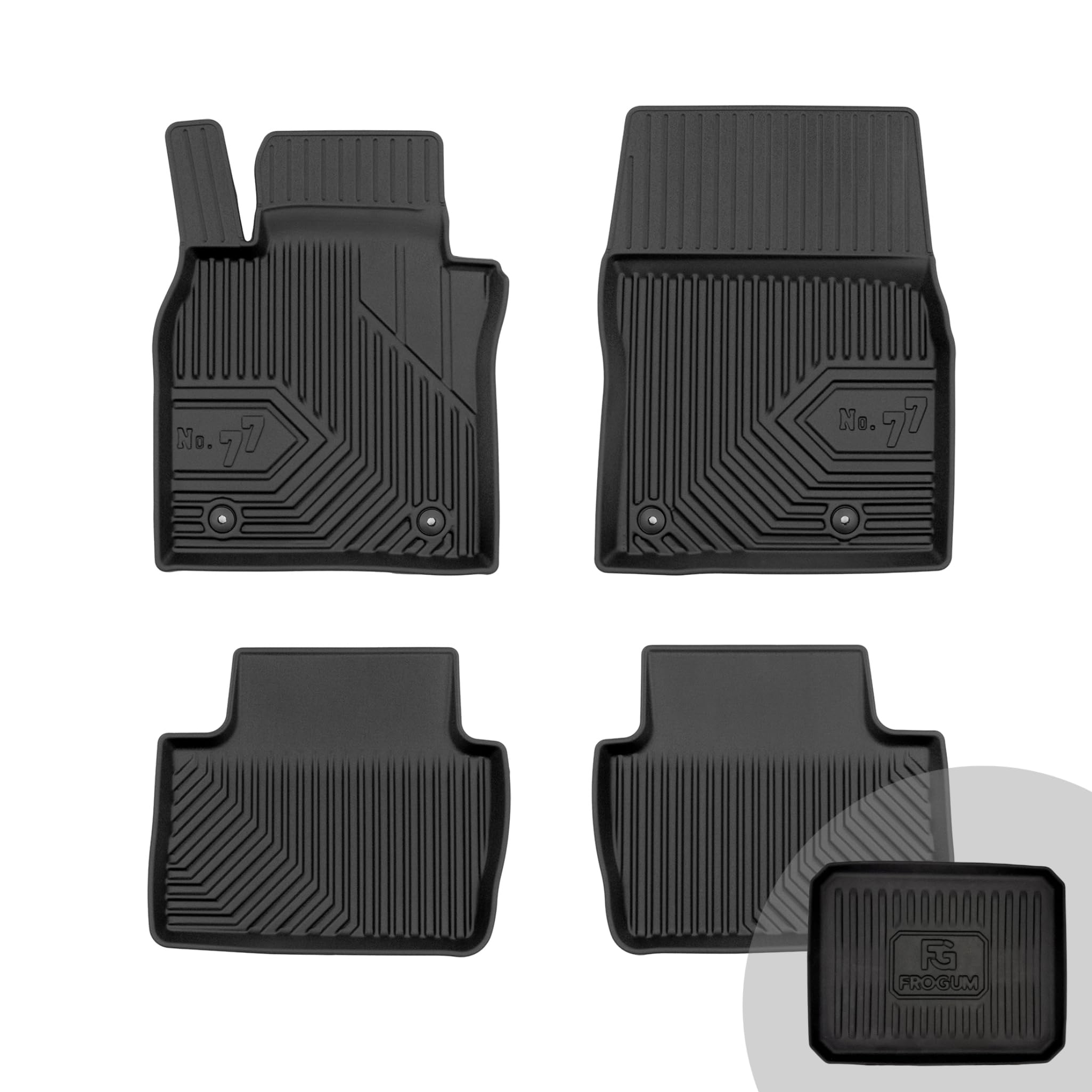 FROGUM No.77 Alfombrillas para Coche Alfombras para Mazda CX-30 Desde 2019 | Borde Alto | para Todo el año | Tamaño