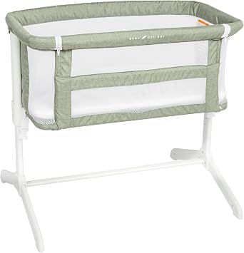 Baby Delight Beside Me Serenity Bassinet | Lightweight Bedside Sleeper & Baby Bassinet | 7 Height Adjustment | Sage Tweed |  & 7