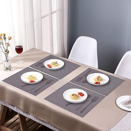 Miniatura 8 de Placemats Set of 4 for Dining Coffee Table Scratch Heat Stain Resistant Anti Skid Kitchen Decor Washable Wipeable Indoor Outdoor Durable Tablemats