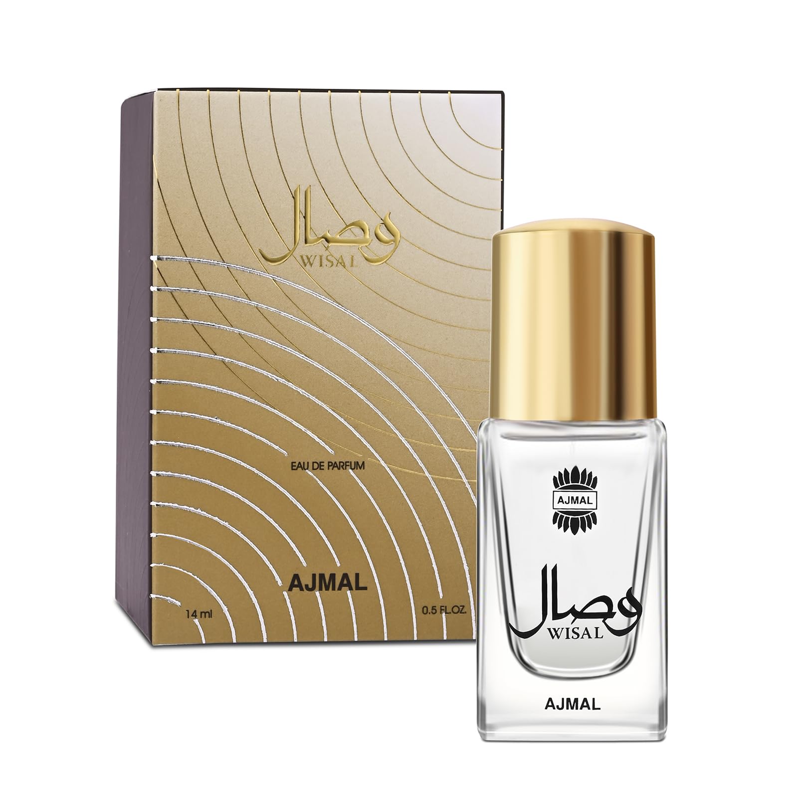 Ajmal Wisal Long Lasting Perfume For Women | Travel Size Luxury Eau De Parfum - 14 ml | Long Lasting Premium Floral Musky Fragrance With Flower, Musk & Sandal Wood