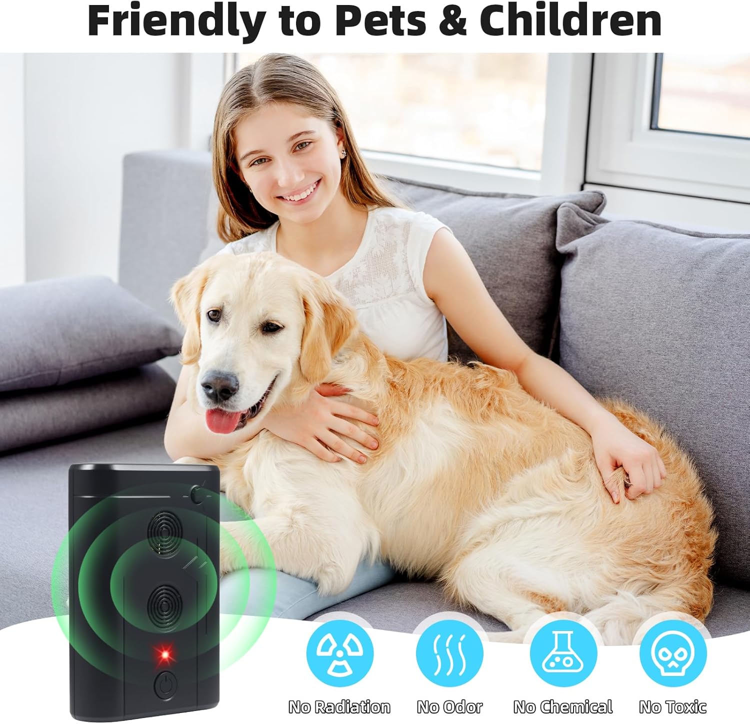 4 Pack Ultrasonic Bat Repellent Devices- Adjustable Frequency Convenient Bats Removal Device& Bird Repeller,Suitable for Bat Repellent for Attic for Home, Garage, Warehouse and Porches.