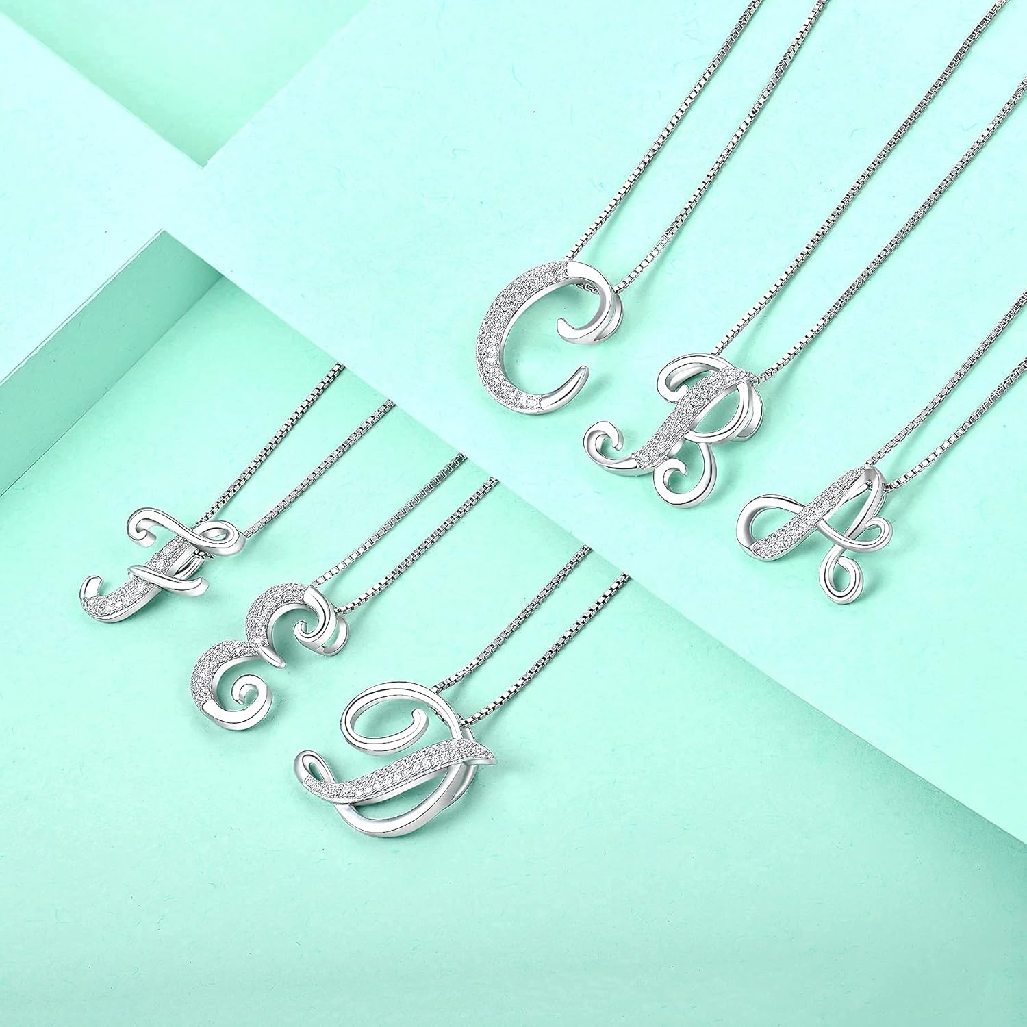 STARCHENIE Initial Necklace for Women 925 Sterling Silver Letter A-Z Pendant 26 Alphabet Jewelry - Image 4