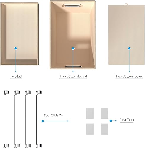 Miniatura 7 de DYWMM Organizador de carpetas de archivos, juego de 2 carpetas plegables decorativas de lino, caja de archivos colgante con tapas, archivador de