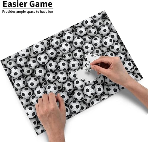 Miniatura 3 de Rompecabezas de 300 piezas de madera con diseño de fútbol, decoración de habitación familiar, regalo para adolescentes y adultos.