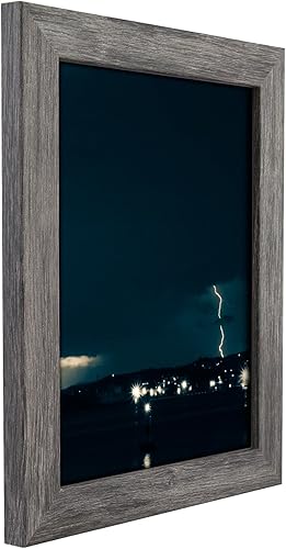 Miniatura 2 de Craig Frames Bauhaus 125, 28 x 40 pulgadas, marco mate para una foto de 24 x 36 pulgadas, color gris madera de granero