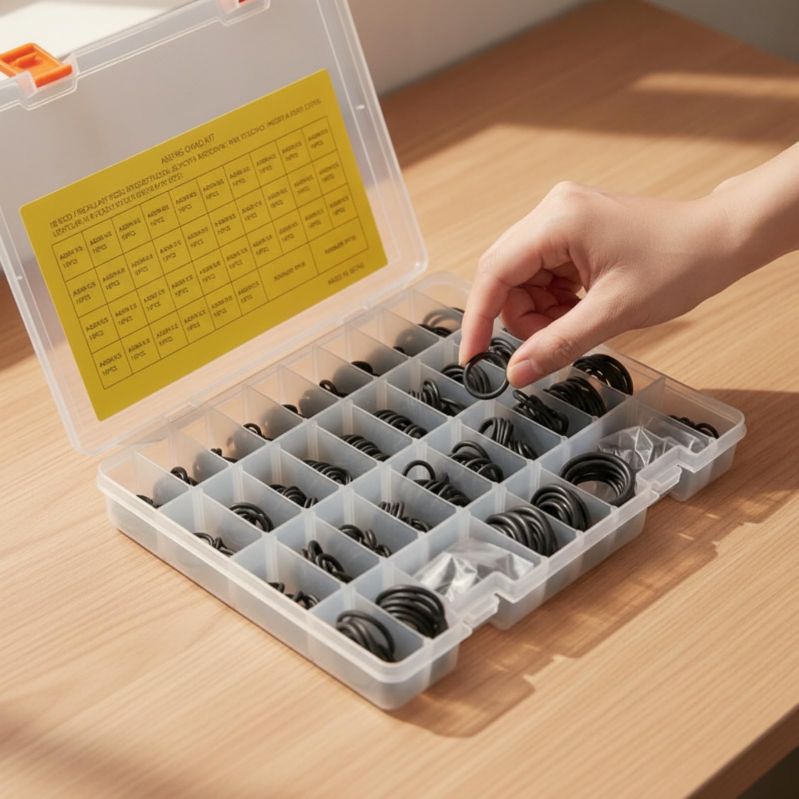 Caja Almacenamiento con Compartimentos Compacto Organizador con Compartimentos Seguro Caja Almacenamiento Divisores para Taller