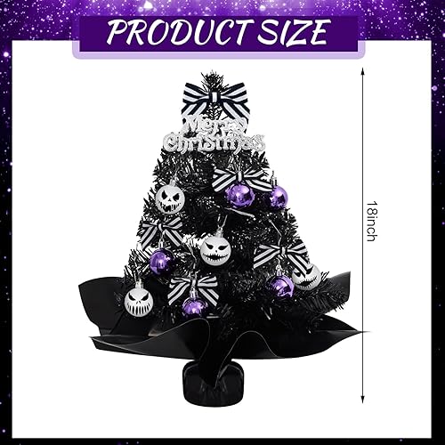 Miniatura 2 de Syhood Paquete de 2 mini árbol de Navidad blanco para mesa, árbol de Navidad pequeño con luces, árbol de Navidad de 18 pulgadas, decoración de