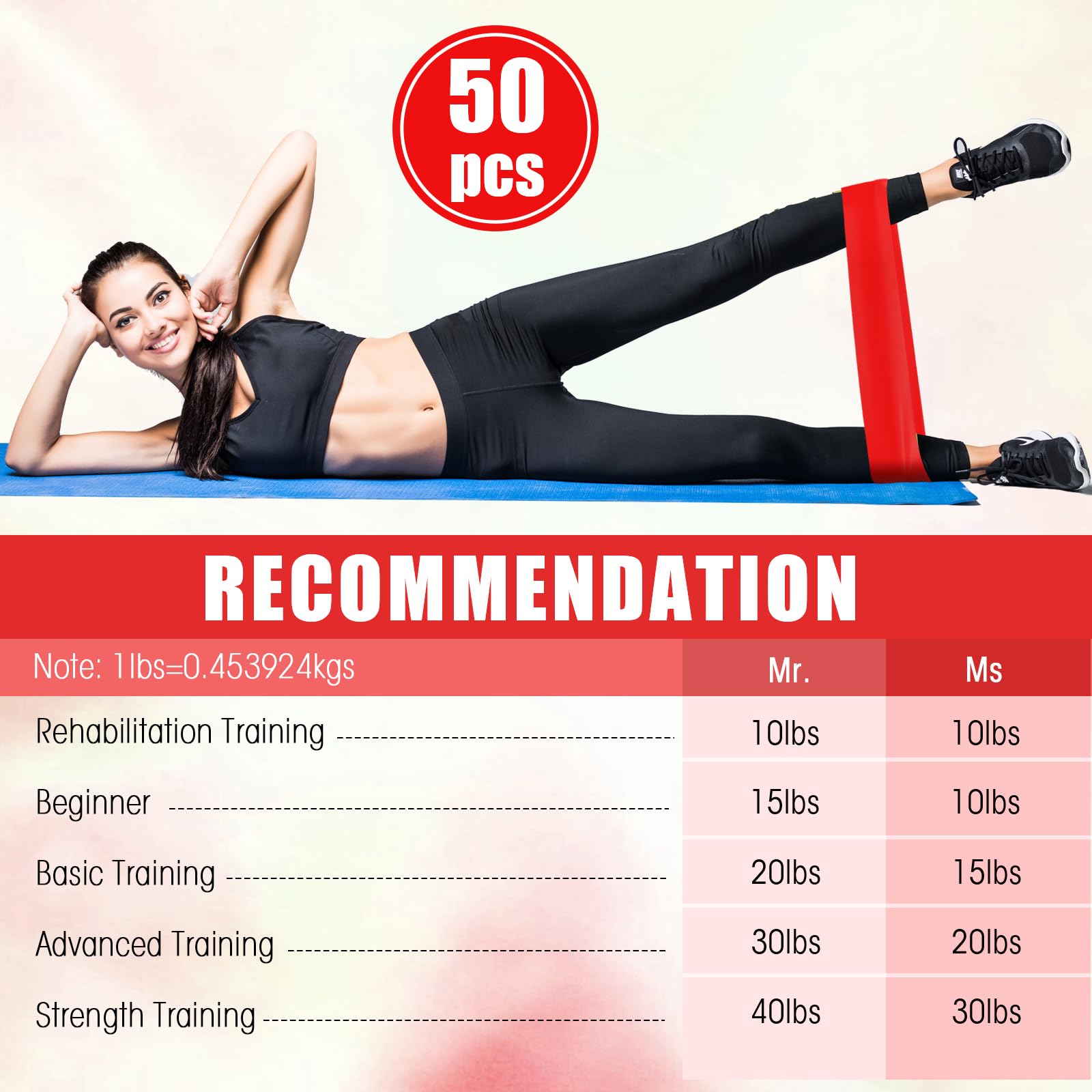 Deekin Bandes de résistance élastiques pour homme et femme - Pour le fitness, la gym, le yoga