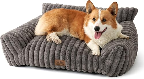 Miniatura 9 de Bonita cama para gatos con funda extraíble, sofá multifuncional de piel sintética de felpa para mascotas con manta, muebles ultra suaves para