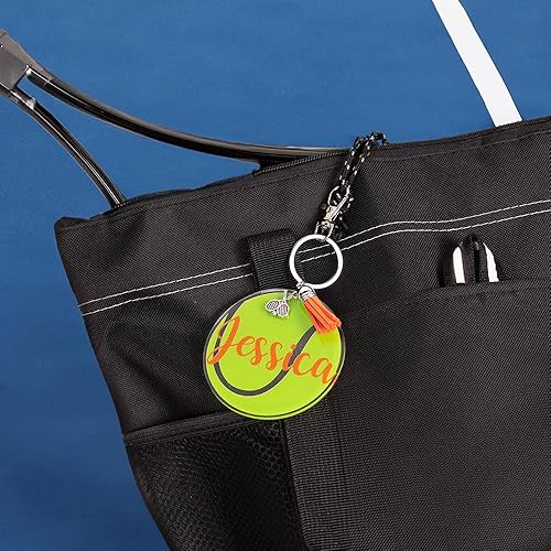 Miniatura 6 de Etiqueta de bolsa de tenis con nombre personalizado, regalo para jugador de tenis, entrenador, etiqueta de equipaje de tenis, regalo de tenis para