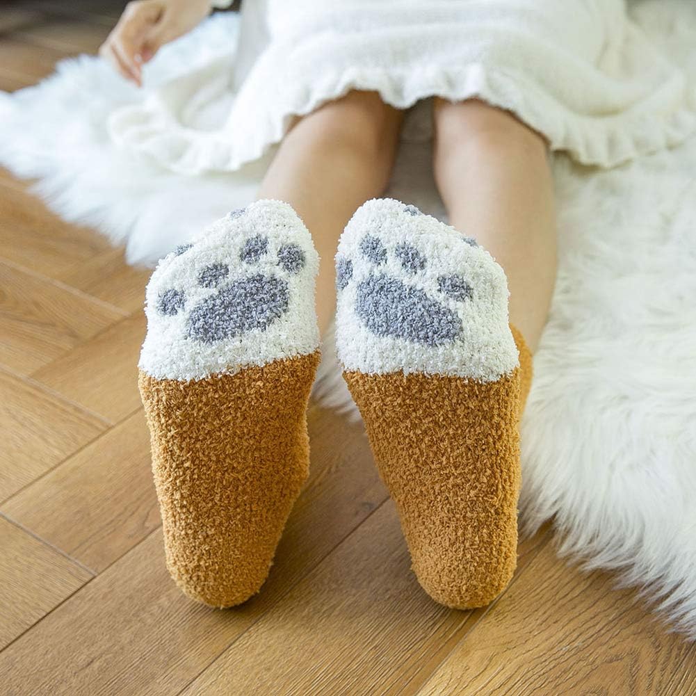 Plush Slipper Socks Women - Colorful Warm Fuzzy - Image 3