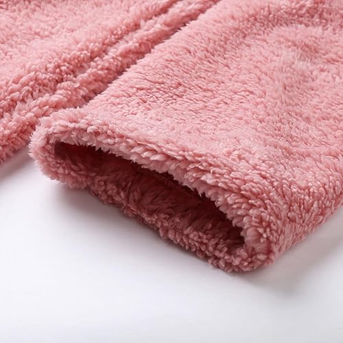 Miniatura 6 de Batas cortas para mujer, bata de baño de forro polar con capucha para mujer, batas cortas suaves y cálidas para spa