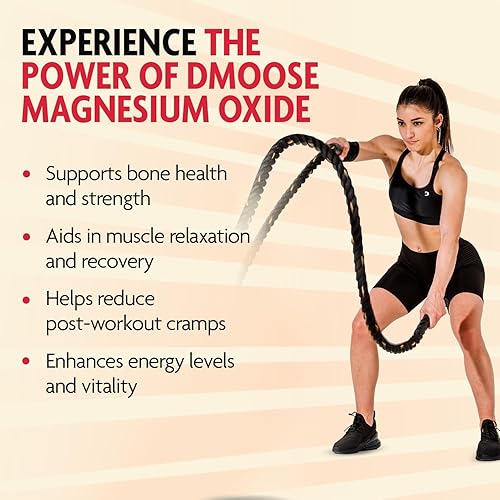 Miniatura 3 de DMoose - Suplemento de magnesio para hombres y mujeres, cápsulas minerales de citrato de magnesio para un tú más saludable, cura el estreñimiento y