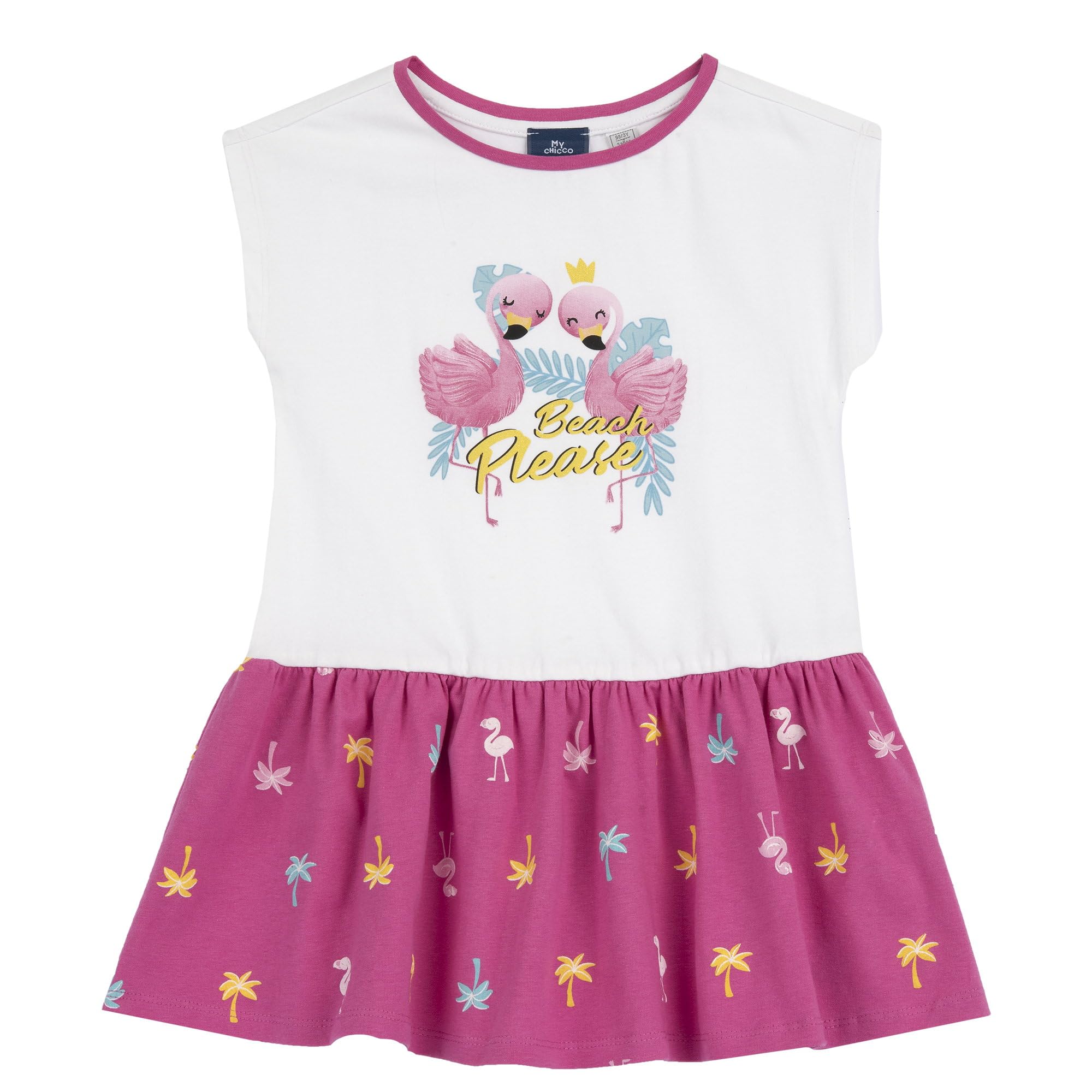 Chicco, Vestito Bambina a Maniche Corte, in Cotone Leggero, Abbigliamento Bambina, Designed in Italy