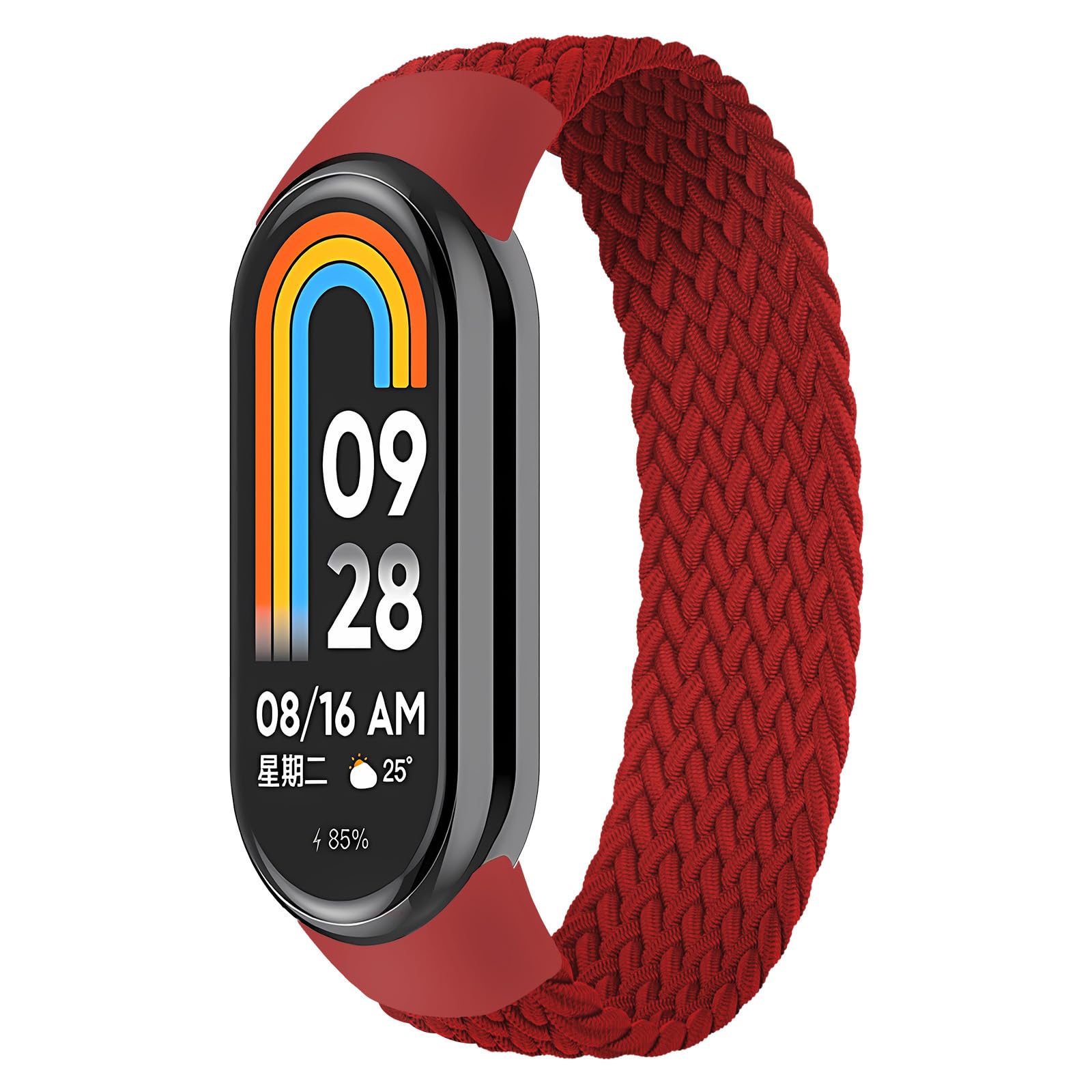 Braided Solo Loop Band for Xiaomi Smart Band 9 8 Strap Women Men,Soft Elastic Nylon Replacement Wristband for Xiaomi Mi Strap 9/8