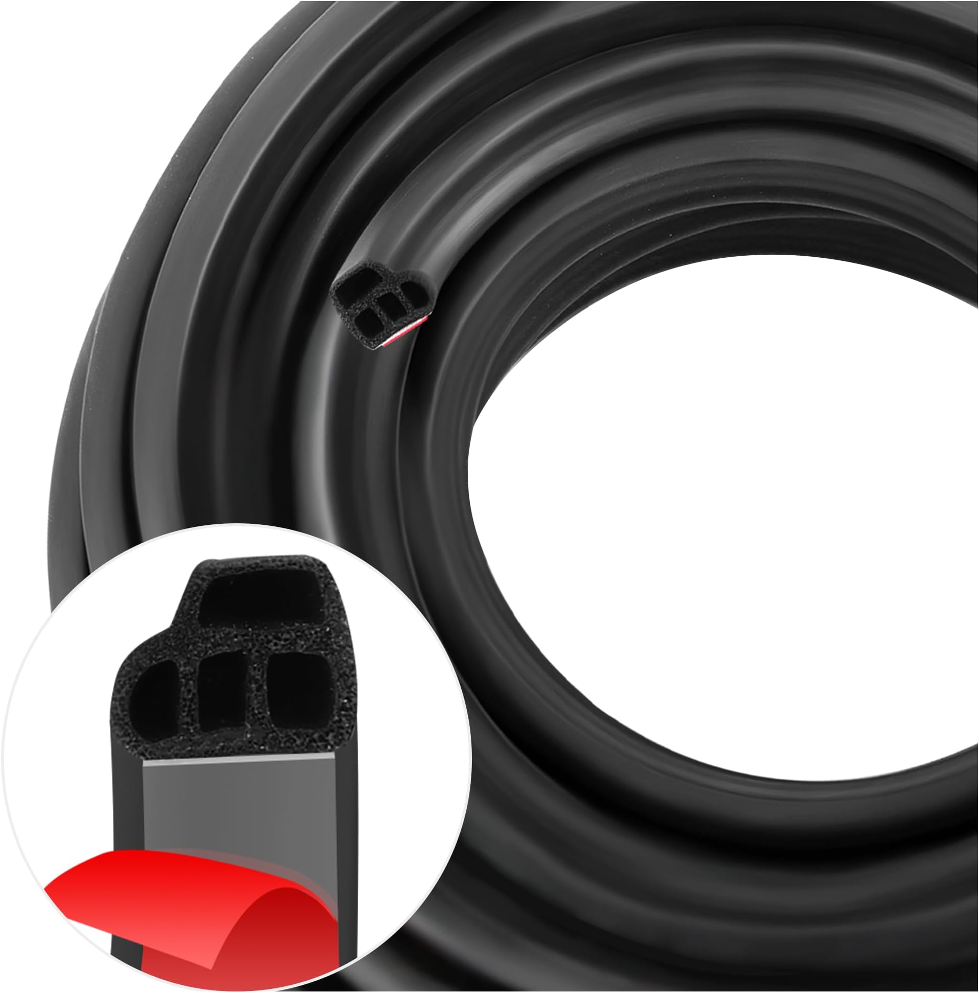 16.4Ft Automotive Weather Stripping,LB-Shape Car Door Seal for Noise & Wear Reduction,Car Accessories Rubber Car Window Seal Strip with Adhesive Backing for Most Cars,Trucks,SUVs (16.4Ft)