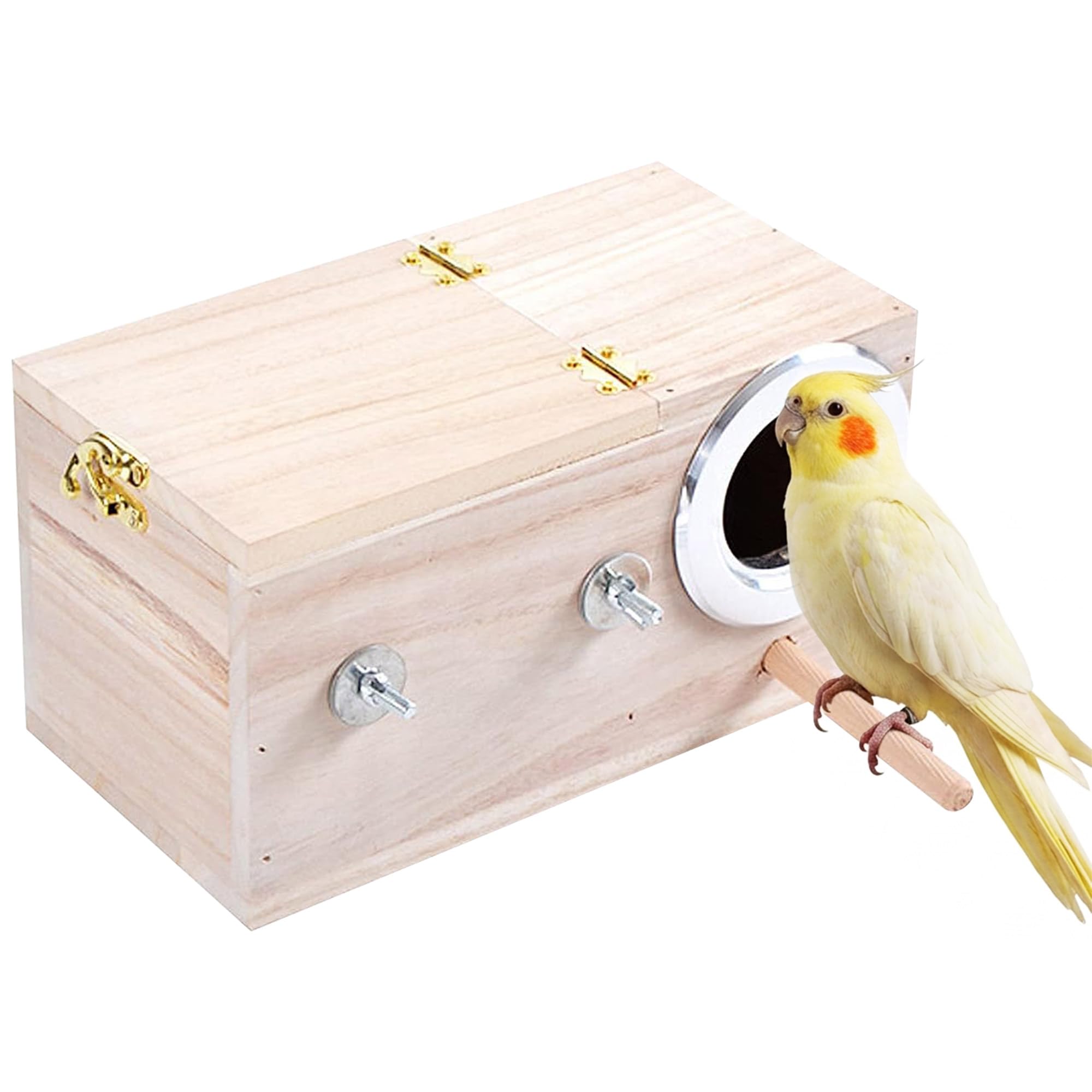 rloao Parrot Wooden Breeding Box, 7.8 x 4.7 x 4.7 in