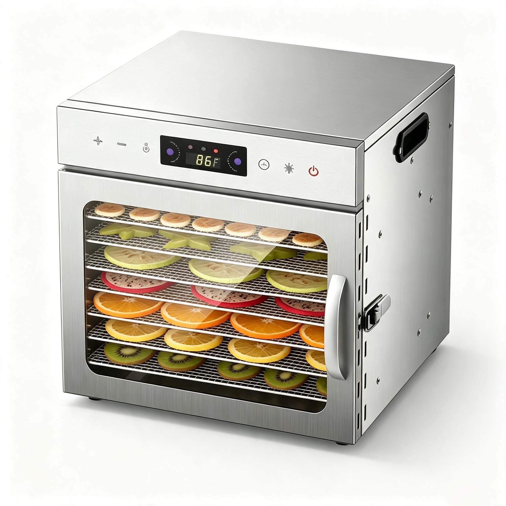 Disidratatore in Acciaio Inox con Vassoietti Multipli 400W-8-Tier