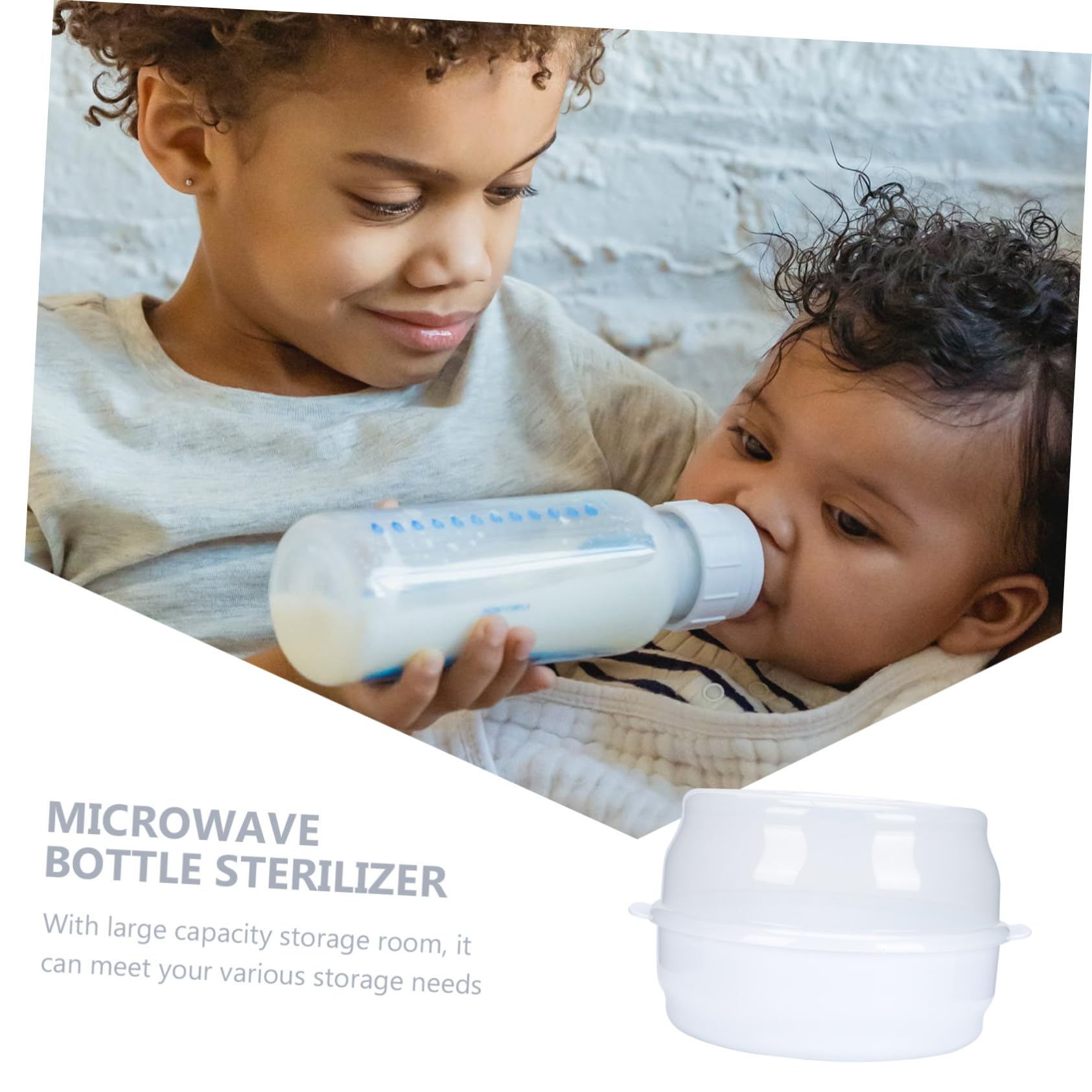 Estuche Para Biberones y Chupetes Para Bebés, Compacto, Resistente Abs, Apto Para Microondas, Adecuado Para Lactancia y Viajes, Diseño Ligero Blanco, Almacenamiento Práctico Para Madres