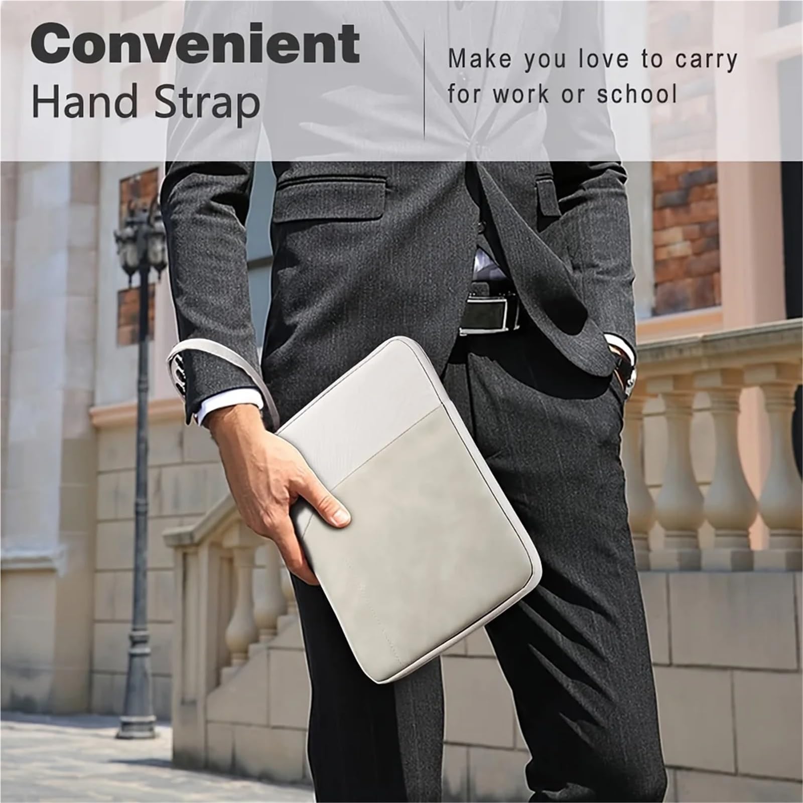 Borsa per Tablet Custodia Protettiva for Custodia da Trasporto for Tablet da 8-13 Pollici con Tasca Custodia for Tablet Portatile con Cerniera for Tablet(Dark Gray,11 inch)