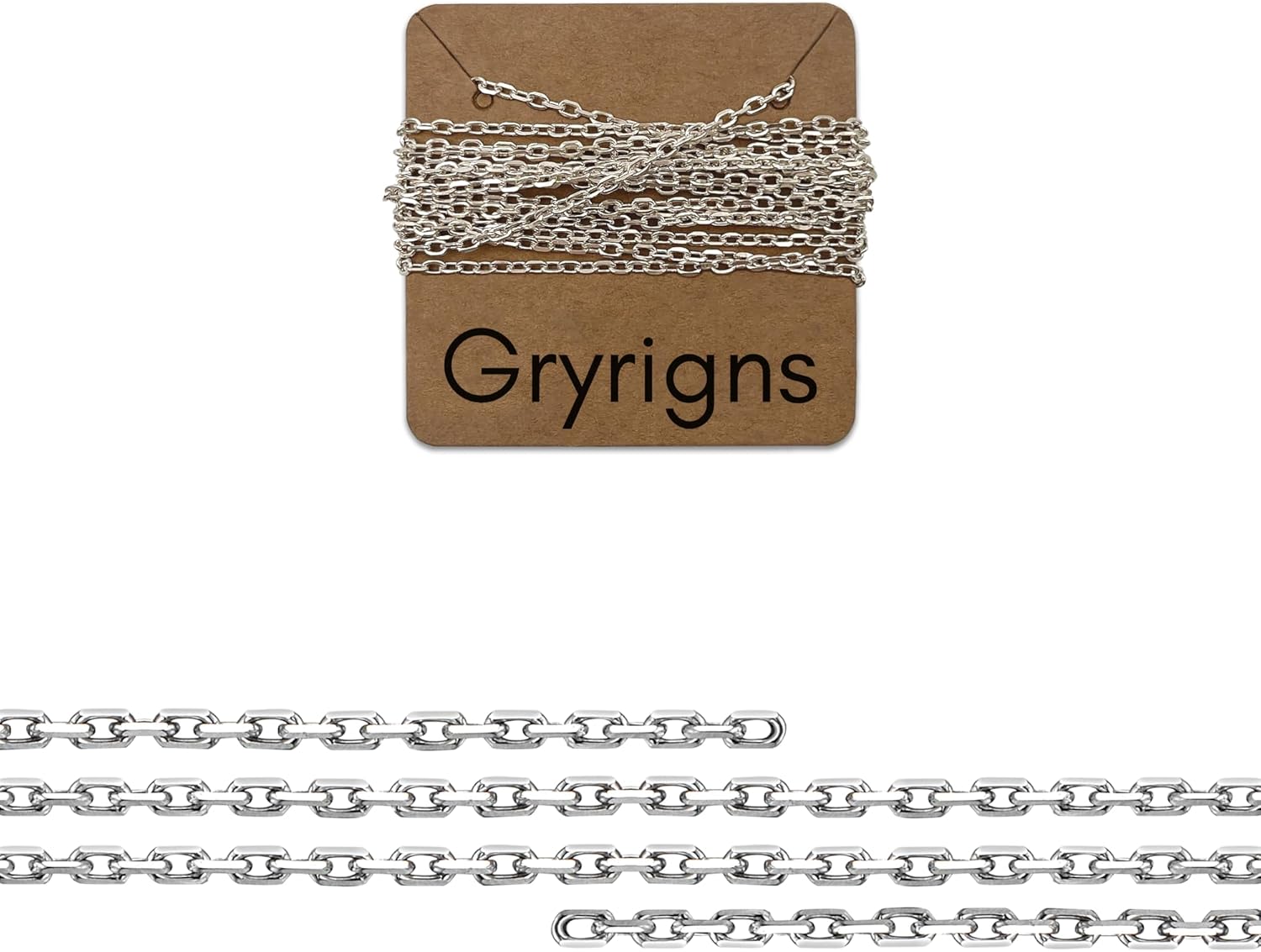 Gryrigns 10Feet 1.8mm 925 Sterling Silver Cable Chain Link Bulk for DIY Craft Jewelry Making (18.32 Grams)