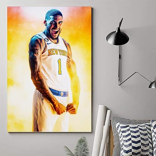 Miniatura 6 de EkSma Obi Toppin - Póster artístico de jugador de baloncesto famoso para pared, pintura en lienzo, obras de arte, dormitorio, sala de estar,
