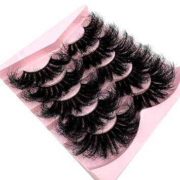 5 Pairs 25mm 10D Faux Mink Lashes Bulk Fluffy Natural False Eyelashes Thick Dramatic Faux Mink Eyelashes Makeup tools Wholesale (LD-11)