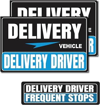 Delivery Vehicle Car Magnet, Delivery Vehicle Signs for Car, Delivery Vehicle Magnet for Car, Flex Driver Car Signs 3 Piece Bundle