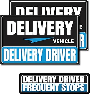 ArkWisdom Delivery Vehicle Car Magnet, Delivery Vehicle Signs for Car, Delivery Vehicle Magnet for Car, Flex Driver Car Signs 3 Piece Bundle