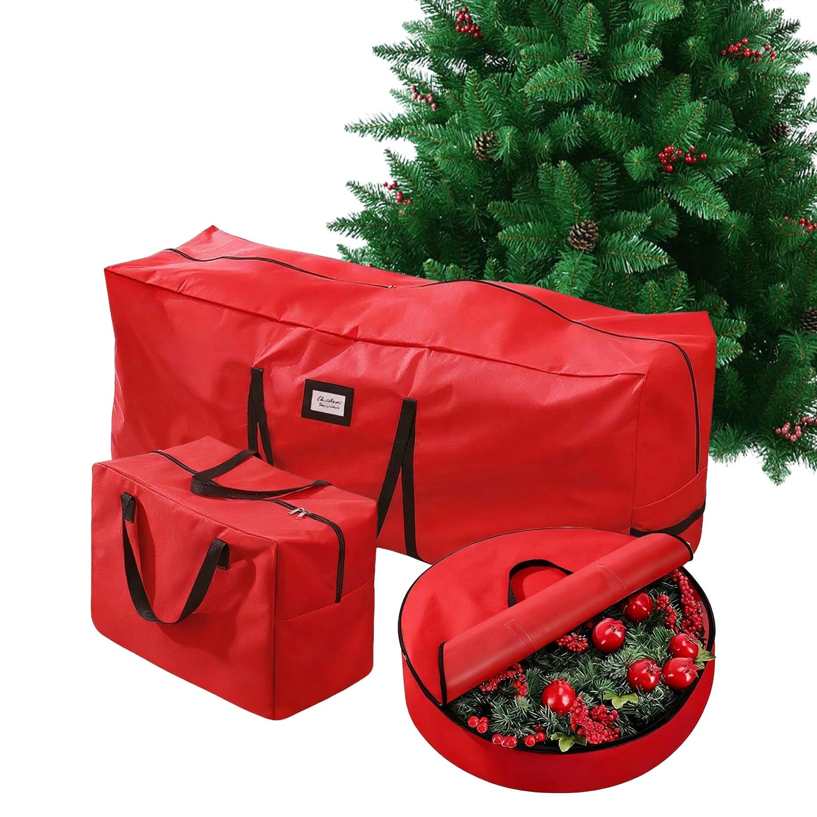 Sac De Rangement Pour Sapin De Noël | Organisation De Décoration De Fêtes | Avec Sac De Transport | Organisateur pour Arbre de Noël Artificiel - pour Maison Bureau Dortoir Université Hôtel