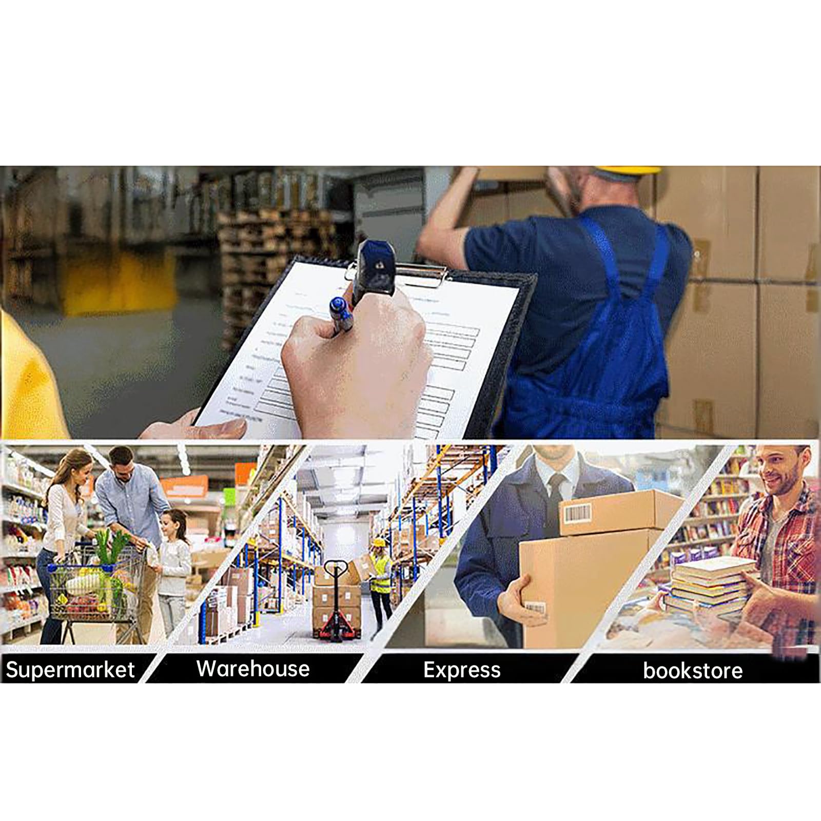 Escáner de código de barras, lector inalámbrico Bluetooth con almacenamiento de datos, soporta múltiples métodos de conexión, opciones de prefijo/sufijo personalizado, larga duración de la batería
