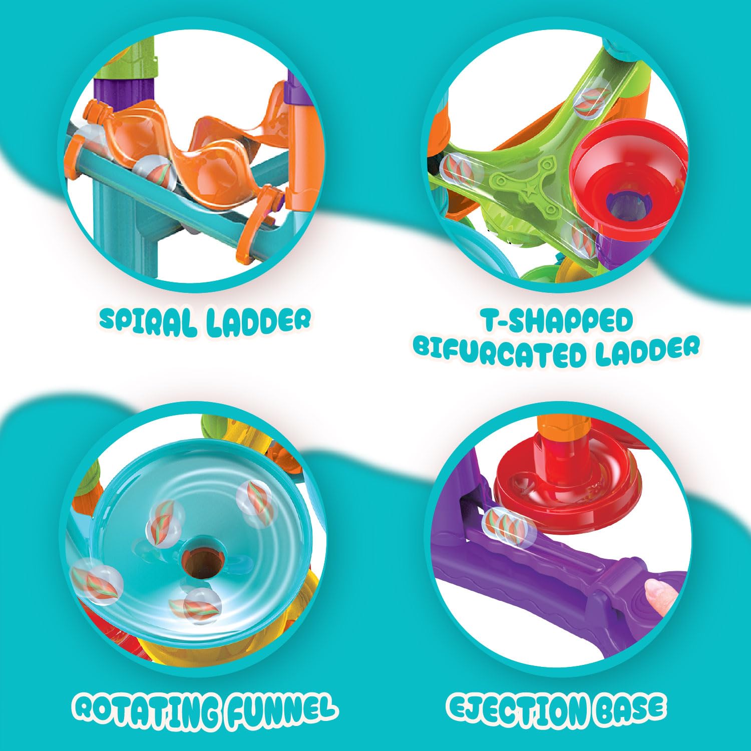 Science4you Super Circuito de Canicas para Niños - Juego con Canicas Incluidas, Marble Run + 113 Piezas, Juguetes Educativos Stem, Regalo para Niño y Niña 3+ años