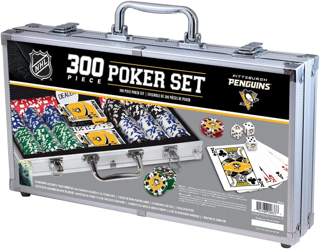 Masterpieces NHL Unisex-Adult 300-Piece Casino Style Poker Chip Set