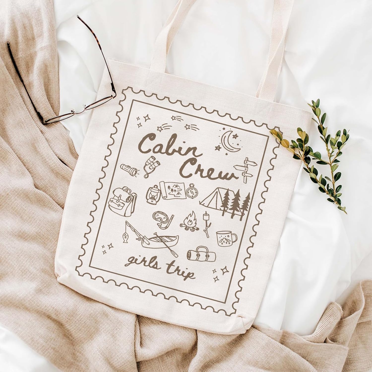 WCGXKO Cabin Crew Gift Camping Merchandise Cabin Mountain Bride gift Outdoor Lover Shopping Bag image 2