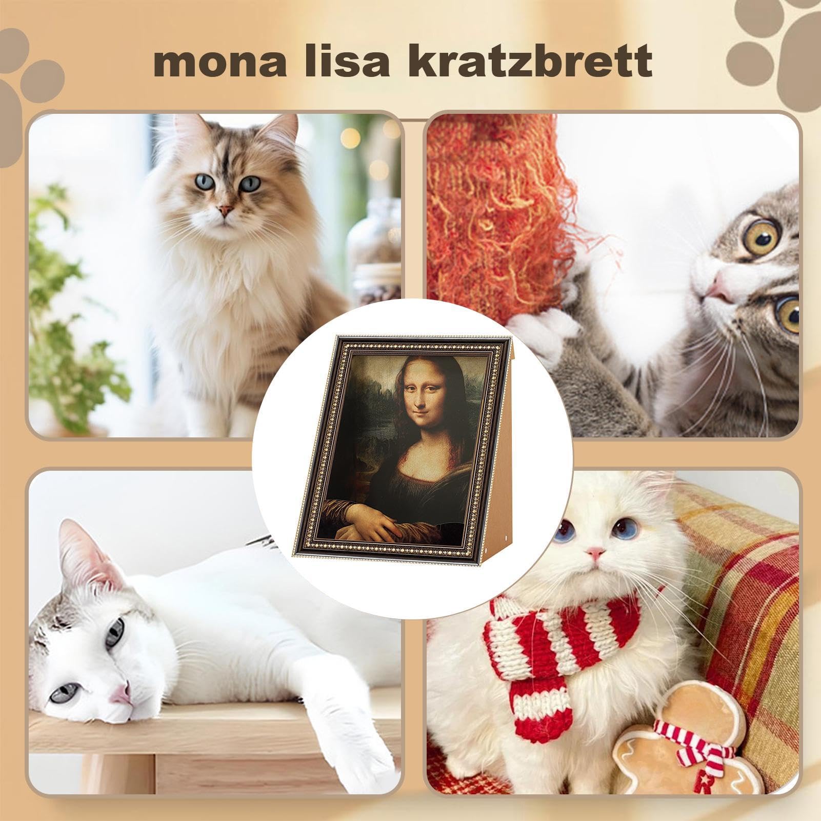 Kratzbrett für Katzen Kratzen für Kätzchen in Bildform | Vintage-Kätzchenbett for Pet Parents Animal Lovers Apartment Home Office Shelters Bedroom Living Room Study