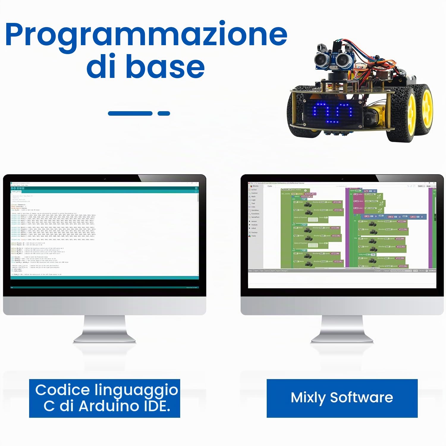 KEYESTUDIO 4WD Robot Car Starter Kit per Arduino R3, Bluetooth IR Remote Control, Line Follow, Evitare ostacoli, ecc Programmazione Robotica Kit per per 14+ adolescenti bambini e adulti