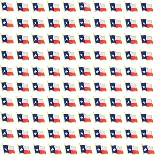 20/50/100 Pcs Texas Flag Lapel Pins Bulk Texas State Flag Pins Waving Patriotic Pin Badge Souvenir