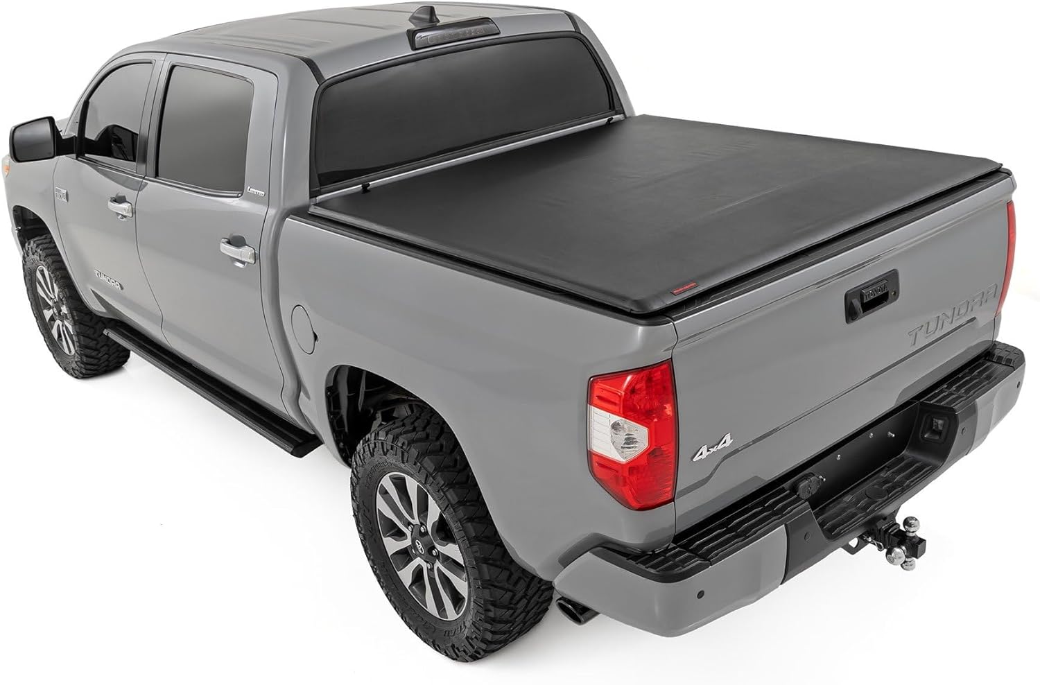 Rough Country Soft Roll-Up Truck Bed Cover for Toyota Tundra (2007-2021) - Fits 5'7 Bed, Weather-Resistant Tonneau Bed Cover