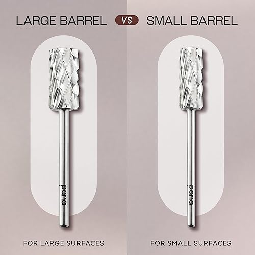 Vista 141 de USA PANA - Broca profesional de carburo de barril pequeño con parte superior plana, grano grueso 5X a grano extrafino, dorado, plateado, negro DLC