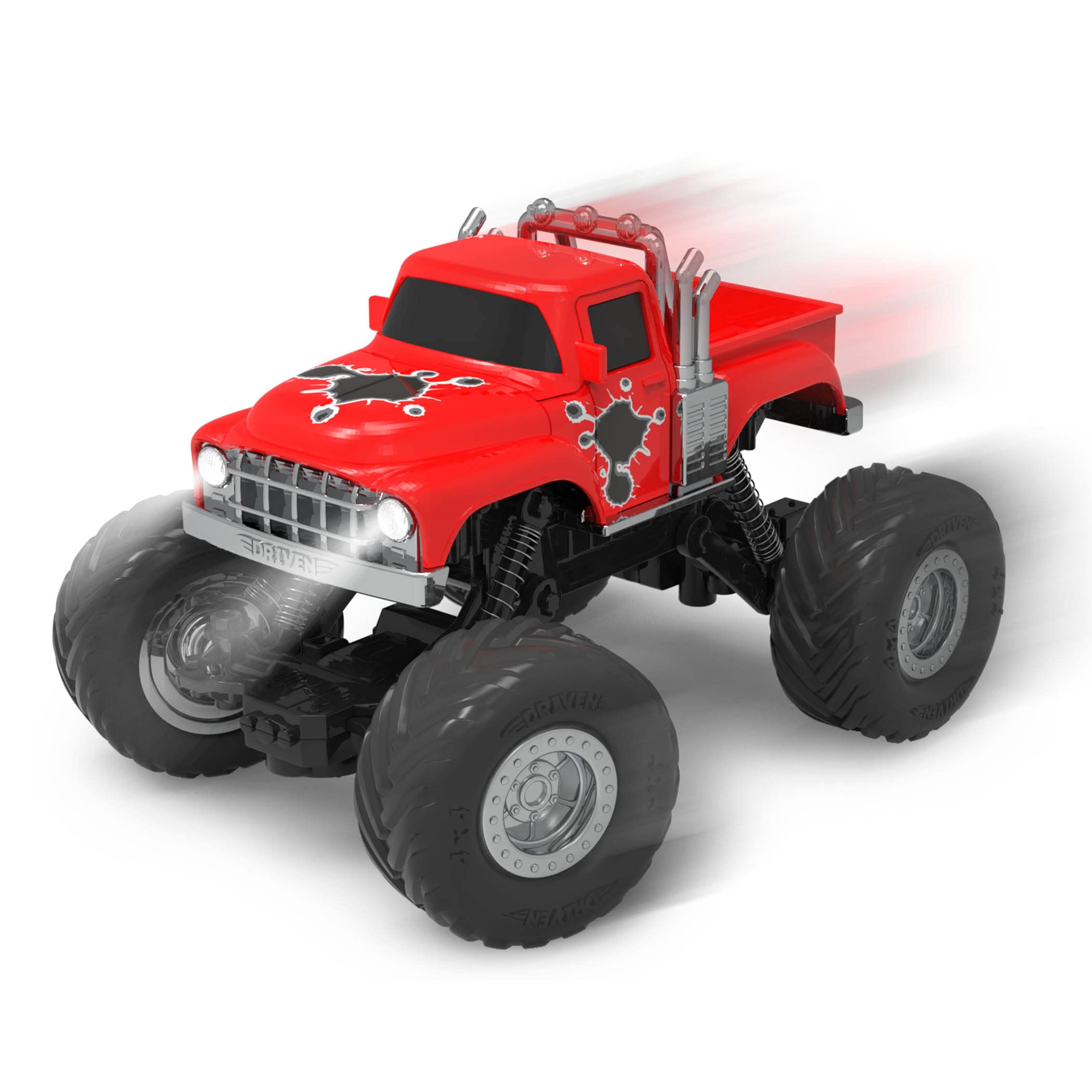 Driven by Battat camion monster radiocomandato Blaze rosso con luci