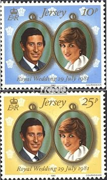 United Kingdom - Jersey 262-263 Complete.Issue. unmounted Mint/Never hinged ** MNH 1981 Prince Charles and Lady Diana Stamps for Collectors British Royal Family Diana, Charles, Elisabeth ..