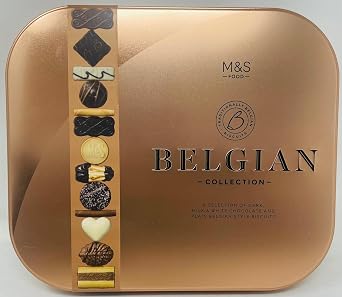 Premier Life Store M&S Belgian Biscuit Collection 500g | selection of dark, milk and white chocolate and plain Belgian style biscuits.