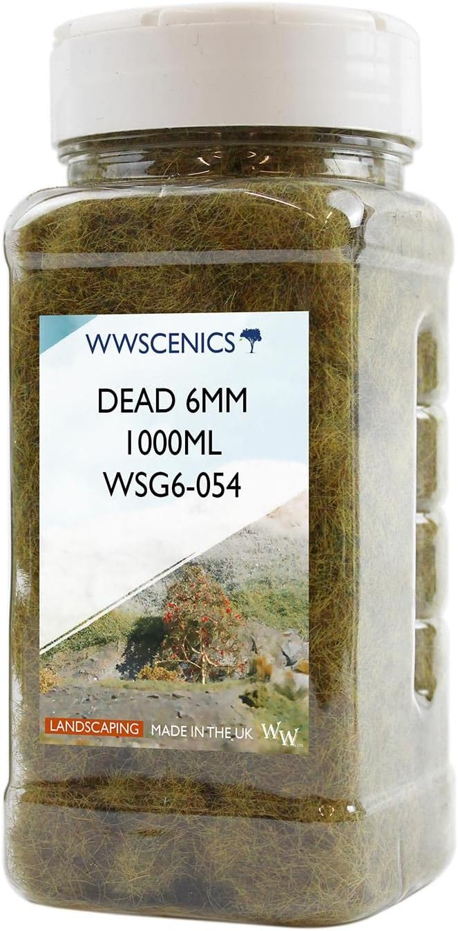 WWScenics | 6mm Dead Static Grass | 1000ml Can | WSG6-054 | Realistic Model Scenery Material