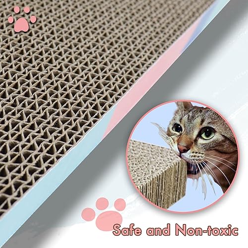 Miniatura 7 de Alfombrilla de cartón para rascar para gatos, reversible, para gatos de interior WDTKPTXL