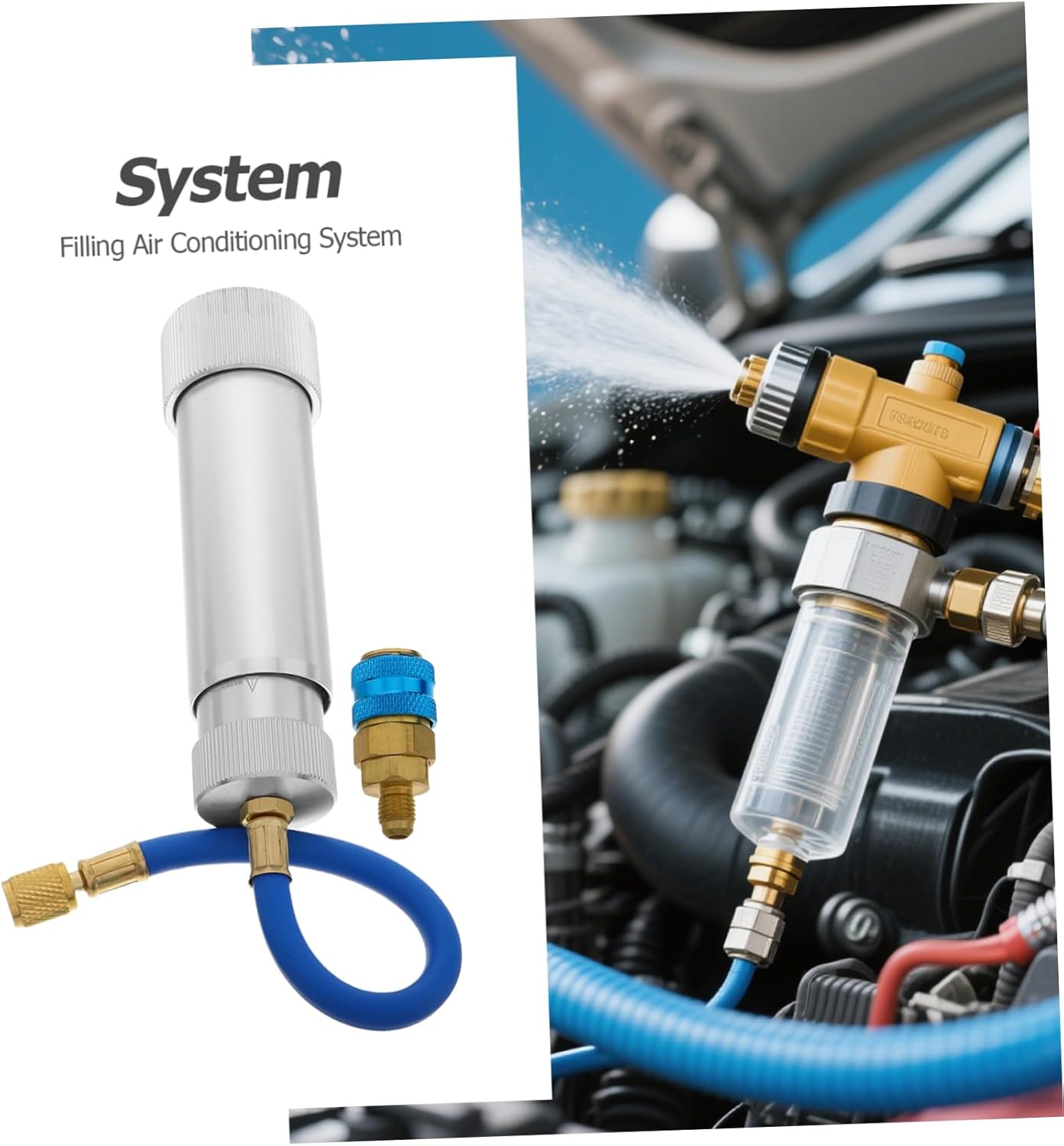 GLEAVI Automotive Oil Dye Injector Tool Manual Screw in Dye Injection for Compatible with Various Vehicle Models Easy to Use Injector for Automotive Maintenance